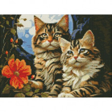 Алмазна мозаїка "Чарівні котики" 30х40 см