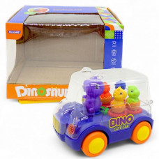 Музична машинка на батарейках "Dino Car", синя