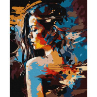 Картина по номерах "Дівчина-загадка" 40х50 см