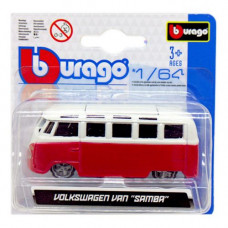 Машинка металева (колекційна) "Volkswagen Van: Samba", червоний