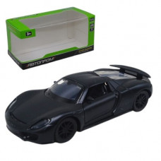 Машинка металева Porsche 918 Автопром, інерція, двері, чорна