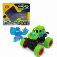 Антистрес тягнучка Goo Jit Zu mini герой + машинка (блакитний)
