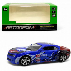 Машинка металева серії Автопром "Chevrolet Camaro" (синій з візерункаими)