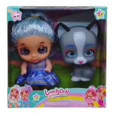 Лялька з песиком "Lovely Doll" (блакитна)
