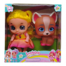 Лялька з песиком "Lovely Doll" (жовта)