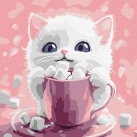 Картина за номерами "Какао для котика" (картина №1) 30х30 см