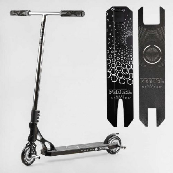 Самокат трюковий "Best Scooter. Portal" (HIC-система, ПЕГИ, алюмінієвий диск та дека, колеса PU, d=120 мм, ширина керма 58 см)