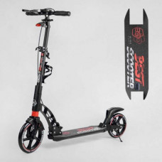 Самокат двоколісний "Best Scooter" (фара, переднє колесо PU 230 мм, заднє колесо 200 мм, 2 амортизатори, дискове гальмо, затискач керма)