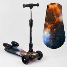 Самокат "Best Scooter" (з парогенератором, МУЗИКА, ДИМ, ТУРБІНИ, пластмасовий, колеса PU 120х40мм, складне алюмінієве кермо, в коробці)