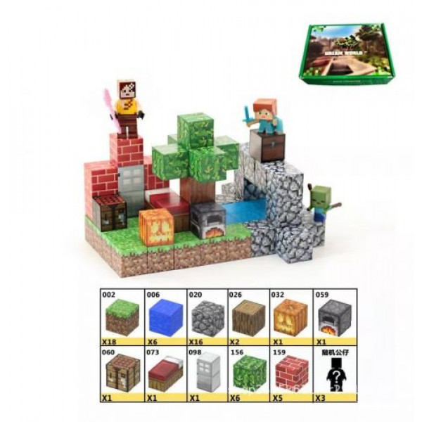 Конструктор магнітний "Майнкрафт/Minecraft", 58 дет