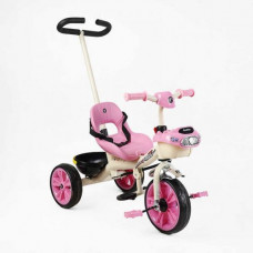 Велосипед 3-х колісний BS-70225 Best Trike колеса EVA переднє 10’’, заднє 8’’, сталева рама, УКР. ОЗВУЧУВАННЯ, батьківська ручка, в коробці