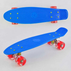 Пенні борд "Best Board", СИНІЙ, СВІТЛО, дошка = 55см, колеса PU d = 6см