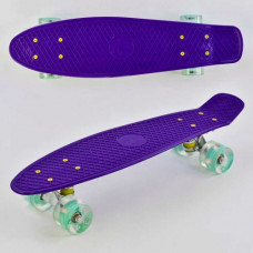 Пенні борд "Best Board", ФІОЛЕТОВИЙ, дошка = 55см, колеса PU зі світлом, діаметр 6 см