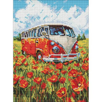Алмазна мозаїка "Подорож у червоне", 30х40 см.