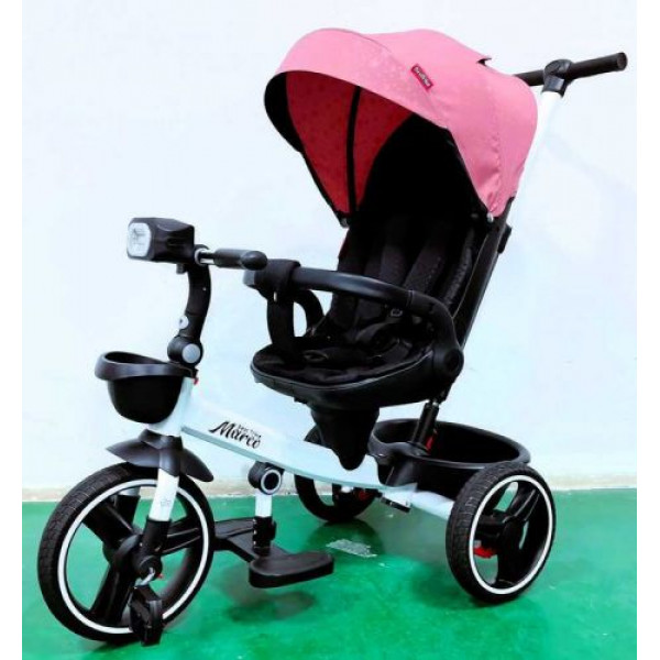 Велосипед 9155 BestTrike Marco (1) поворотне сидіння, складне кермо, колеса з прогумованим PU, кошик, телескопічна ручка, фара музична