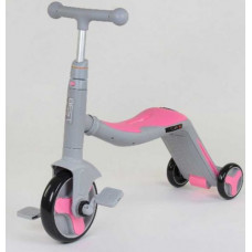 Самокат 3в1 (1) Best Scooter, самокат-велобіг-велосипед, світло, 8 мелодій, колеса PU, переднє колесо d = 20см, задні d = 11см