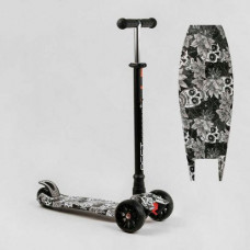 Самокат триколісний “Best Scooter” (кермо знімне, колеса PU зі світлом, переднє 130х25 мм, задні здвоєні 80х45 мм, в коробці)