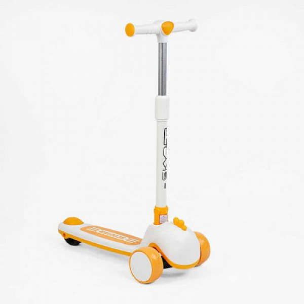 Самокат триколісний "Skyper" (колеса PU 125х40 мм, зі світлом, музика та підсвічування платформи, УКРАЇНСЬКЕ ОЗВУЧУВАННЯ, кермо складне, в пакеті)