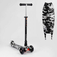 Самокат "Best Scooter" колеса PU, СВІТЛО, трубка керма алюмінієва, d передніх коліс = 12 см, d задніх коліс = 8 см, в коробці