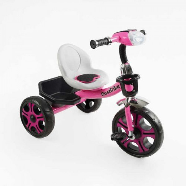 Велосипед 3-х колісний BS-22603 Best Trike (1) колеса EVA переднє 12’’, заднє 10’’, сталева рама, фара з музикою та світлом, кошик, в коробці