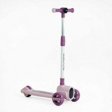 Самокат триколісний Skyper FG-01350 (6) колеса PU 125х47мм зі світлом, УКР. ОЗВУЧУВАННЯ та підсвічування платформи, кермо складне, в коробці