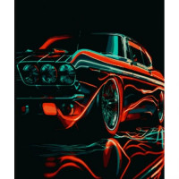 Картина за номерами з фарбами металік "Dodge" 40х50 см