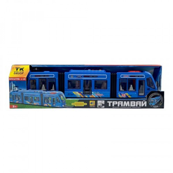 Трамвай автоексперт (Синій) (підсвічування, звуки, інерція, рухомі частини)