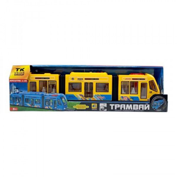 Трамвай автоексперт (Жовтий) (підсвічування, звуки, інерція, рухомі частини)