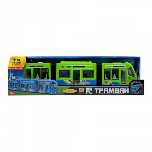 Трамвай автоексперт (Зелений) (підсвічування, звуки, інерція, рухомі частини)
