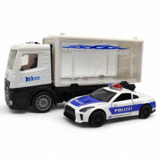 Вантажівка інерц. (Поліція) з метал машинкою (Nissan R35)