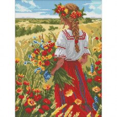 Набір з алмазною мозаїкою "У рідних полях" 30x40см