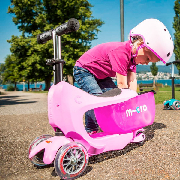 Самокат Micro серії Mini2go Deluxe Plus - Рожевий