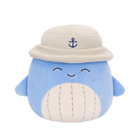 М'яка іграшка Squishmallows – Синій кит Самір у панамі (19 cm)