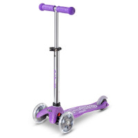 Самокат Micro серії Mini Deluxe Fairy Glitter LED – Пурпуровий