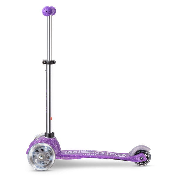 Самокат Micro серії Mini Deluxe Fairy Glitter LED – Пурпуровий