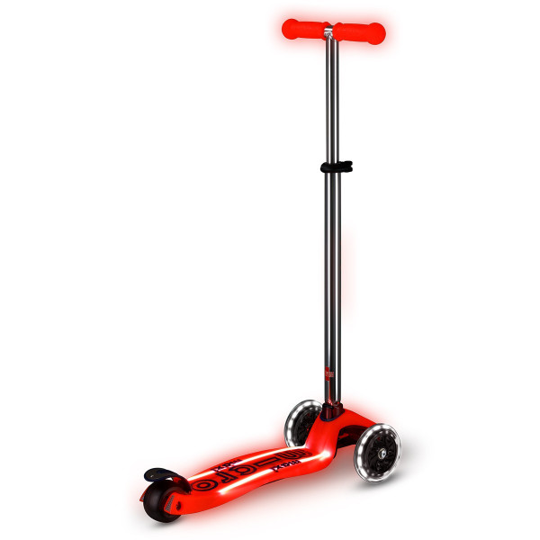 Самокат Micro серії Maxi Deluxe Glow LED Plus - Червона аура