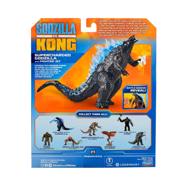 Фігурка Godzilla vs Kong - Ґодзілла з суперенергією та винищувачем