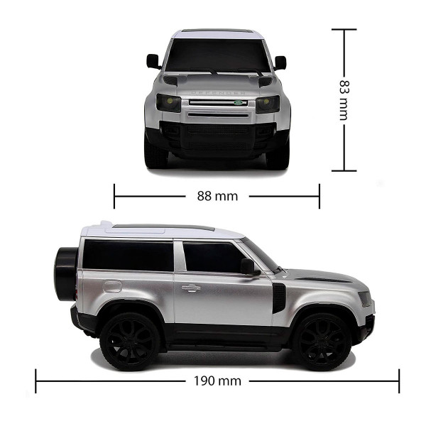 Автомобіль KS Drive на р/к - Land Rover New Defender (1:24, 2.4Ghz, сріблястий)