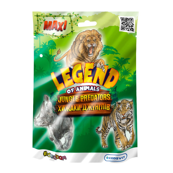 Дисплей стретч-іграшок у вигляді тварини серії Legend of animals Максі – Хижаки джунглів (12 шт.)