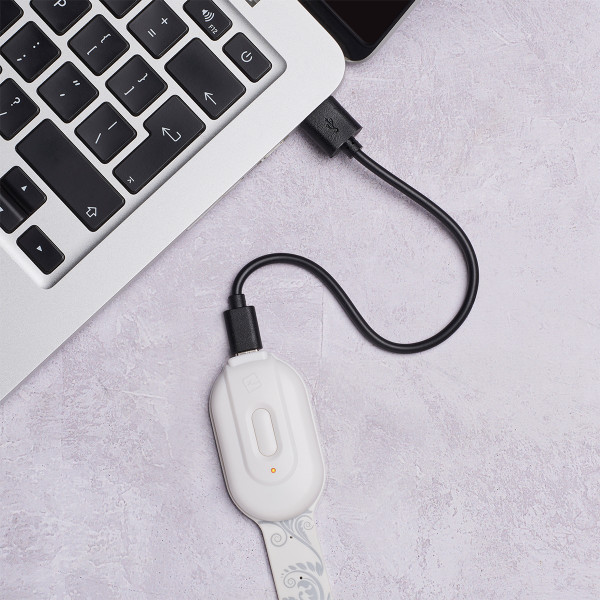 Закладка-ліхтарик Flexilight Rechargeable - Білі квіти