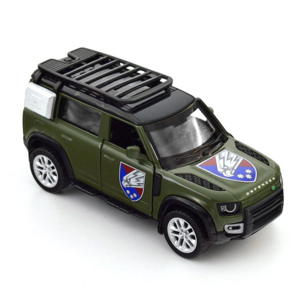 Машинка металева із серії "Шеврони Героїв" - Land Rover Defender 110 - "25 ОПДБР"