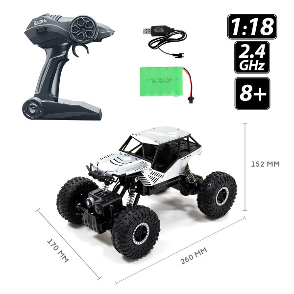Автомобіль Off-road Crawler з р/к – Tiger (матовий сірий)