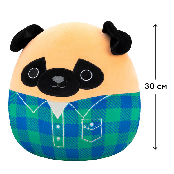 М'яка іграшка Squishmallows – Мопс Принц (30 cm)