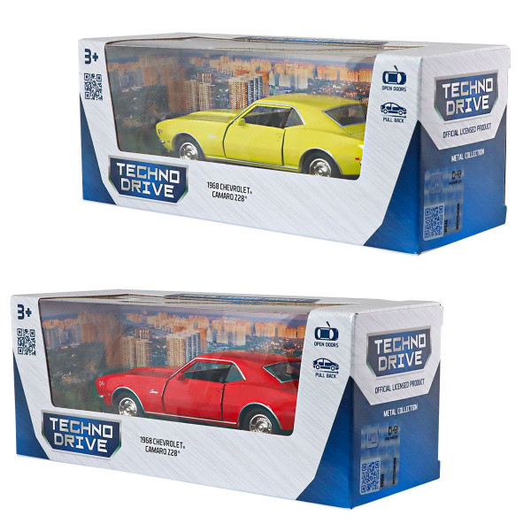 Автомодель - Chevrolet Camaro Z28 1968 (червоний, жовтий)