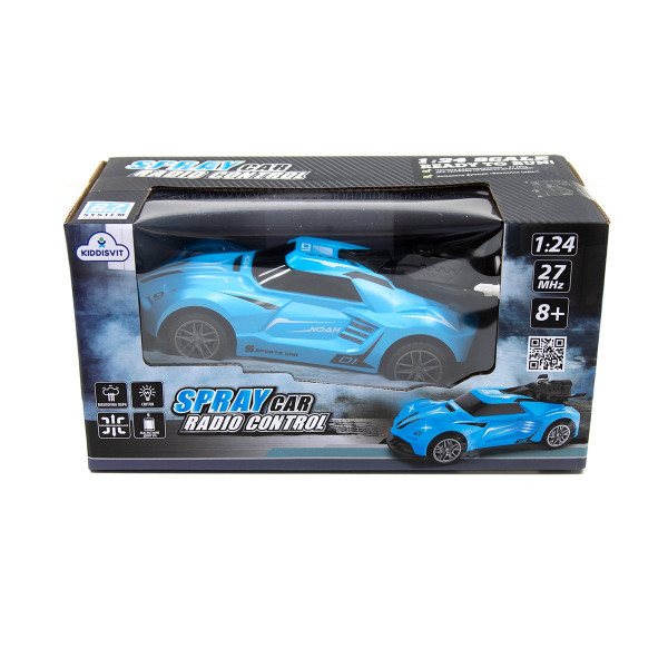 Автомобіль Spray Car на р/в - Sport (блакитний, 1:24, світло, вихлопна пара)