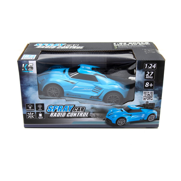 Автомобіль Spray Car на р/в - Sport (блакитний, 1:24, світло, вихлопна пара)