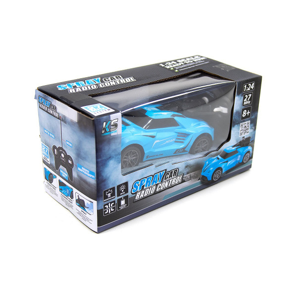 Автомобіль Spray Car на р/в - Sport (блакитний, 1:24, світло, вихлопна пара)