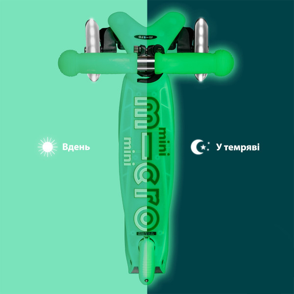 Самокат Micro серії Mini Deluxe Glow LED – Крижаний лайм