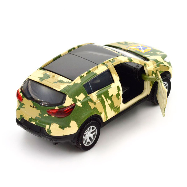 Машинка металева із серії "Шеврони Героїв" - Kia Stortage R - "56 ОМПБР"