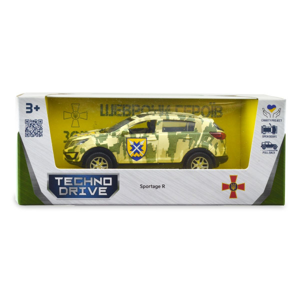 Машинка металева із серії "Шеврони Героїв" - Kia Stortage R - "56 ОМПБР"